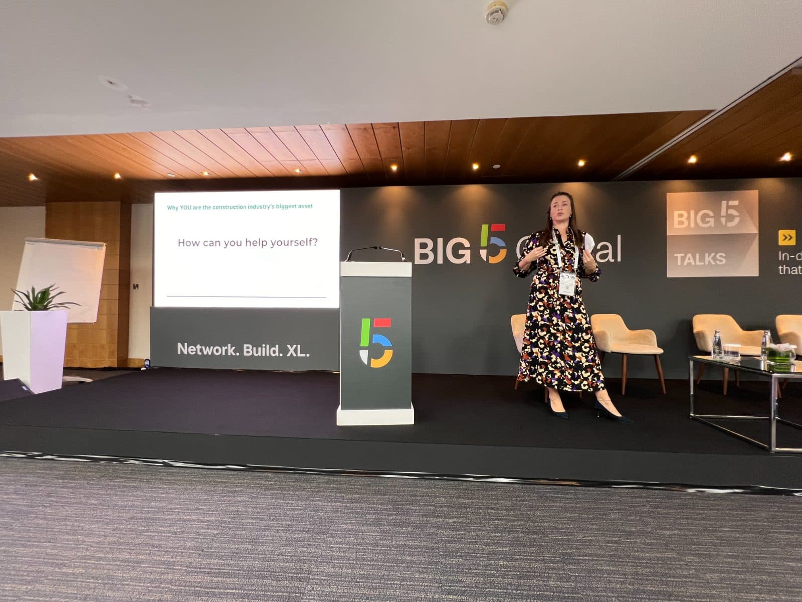 Rachael delivering a Big 5 Talks session in Dubai